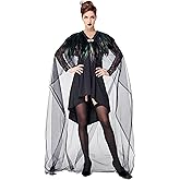 Yzgllnamus Feather Collar Witch Cape
