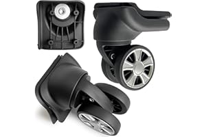 TOBESO-NUOZE NUOZE Duel Spinner Luggage Wheels Replacement for Suitcase, Wheels Parts Roller Suitcase Tourister Travel Trunk Caster Luggage Replacement Kit (Sliver- 2pcs)