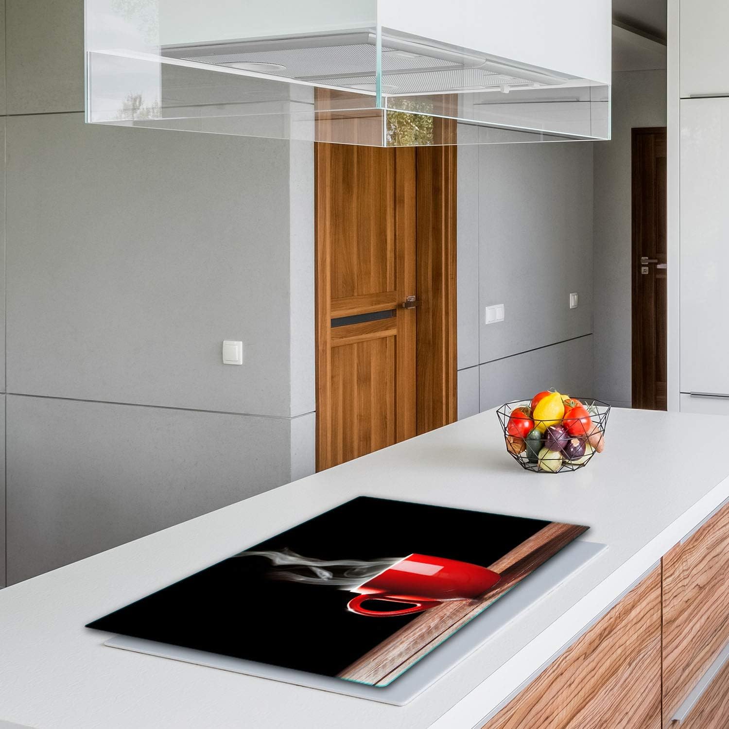 Copri Piano Cottura In Vetro Temperato - 60x52 Cm, Protettivo E Decorativo, Design Marmo - Foto 6