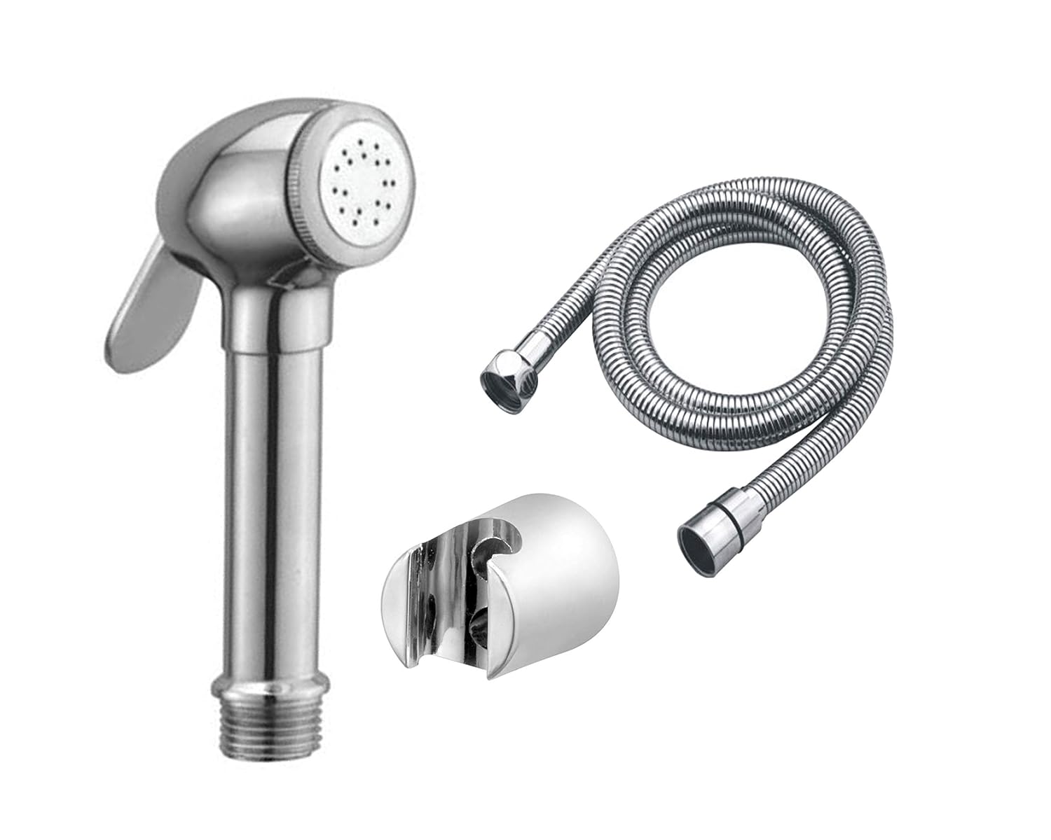 Make In India Health Faucet Dolphin Model Toilet Jet Spray with 1 m Shower Tube and Wall Stand