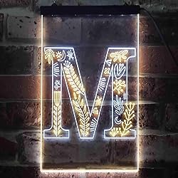 ADVPRO Letter M Initial Monogram Family Name Dual