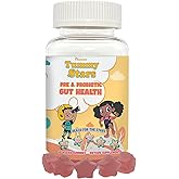 Tummy Stars Kids Multivitamin Gummies with Prebiotic & Probiotic + Fiber | Kids Vitamins for Gut Health, Digestion, Regularity & Immune Support | Vegan Children’s Gummies, 60 Count