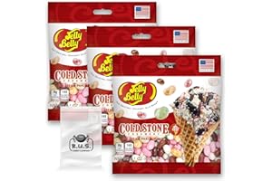 Jelly Belly Cold Stone Ice Cream Parlor Mix Flavored Jelly Beans- Dessert pack - 3 Pack- 3.1 oz each, Indulgent Candy Variety for Ice Cream Lovers and Sweet Tooth Satisfaction with 1 R.U.S. Candy Company pocket size travel bag (Cold Stone)