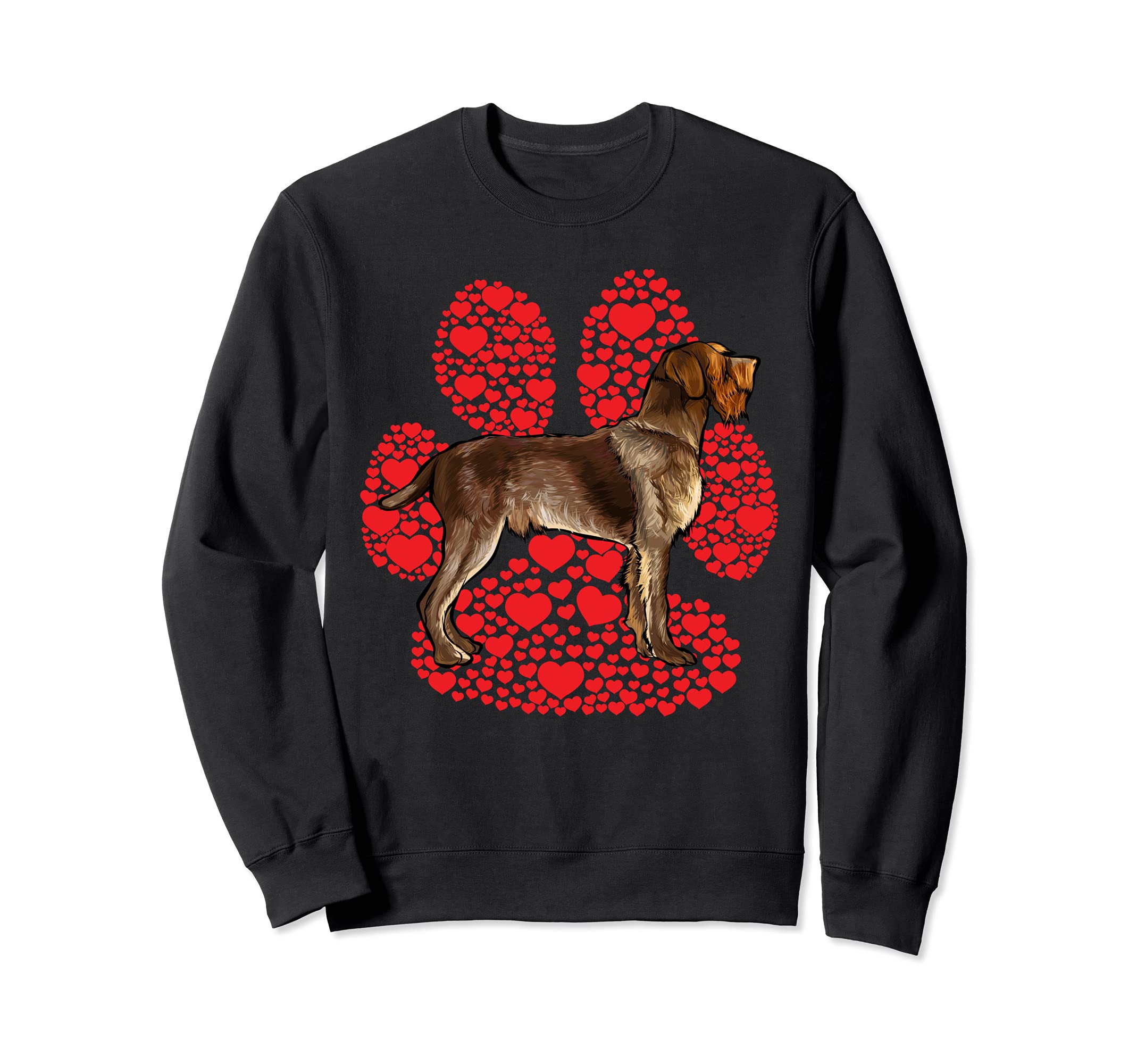Wirehaired Pointing Griffon Valentines Day Dog Love Paw Sweatshirt