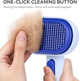 Aumuca Cat Brush Self Cleaning Grooming Brush Front Release Button view 2
