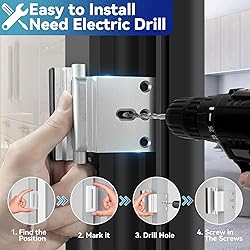 2Pack AceMining Door Reinforcement Lock Withstands