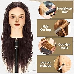 Mannequin Head With Hair 80% Real Human Hair