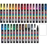 Posca Paint Marker Medium Point (PC-5M) 29 Colors FULL RANGE Bundle Set Uni Mitsubishi Poster Colour ALL COLOR 2.2mm Marking Pen Original Memo pad Set