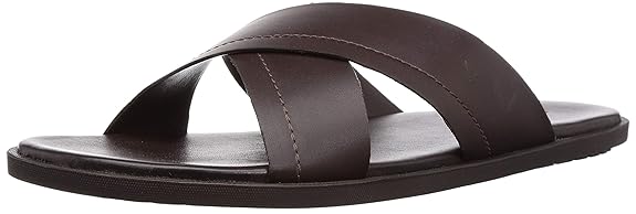 Men's Croe Brown Leather Thong Sandals-8 UK (42 EU) (9 US) (2521955829)