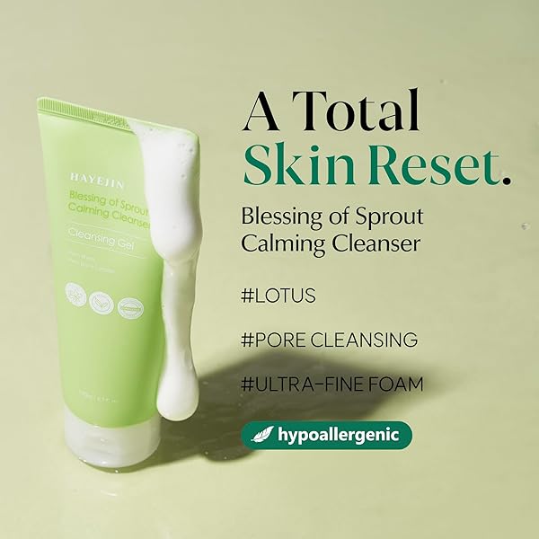 HAYEJIN HYPOALLERGENIC BLESSING OF SPROUT CALMING CLEANSING GEL- VEGAN, 170ML/5.7 FL.OZ