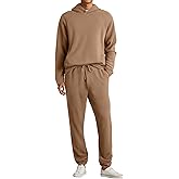 JMIERR Mens Textured Track Suits 2 Piece Set with Hoodie Sweatshirt and Sweatpants 2025 Casual Sweatsuit Set Airport Outfits