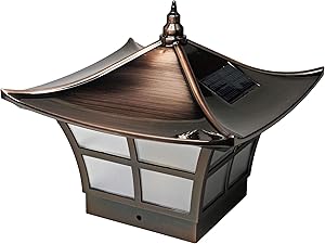 Classy Caps SL094 Ambience Candle Solar Post Cap, 4" x 4", Copper
