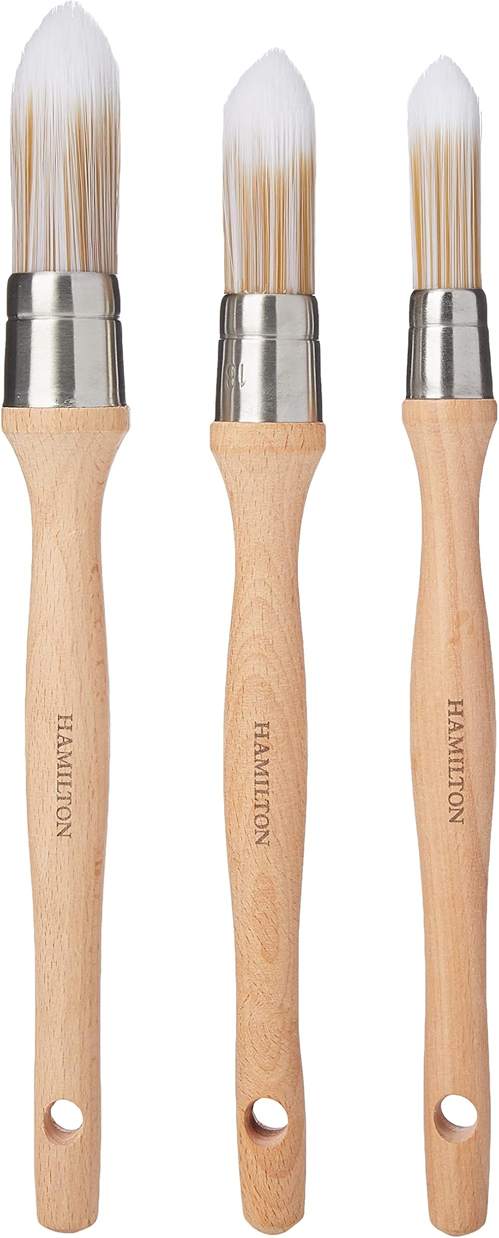Hamilton Prestige Pure Synthetic Sash Brushes 3 Pack 15mm 18mm 21mm Emulsion