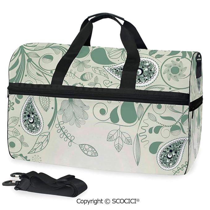 vintage floral duffle bag