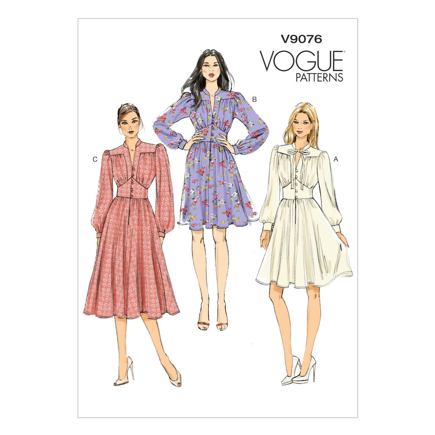 Vogue Patterns V9076A5 6/8/10/12/14 Misses Dress