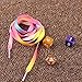 GOOTRADES RAYNAG Polyester Rainbow Color Flat Shoelaces for Shoes Sneakers 42'' (5 pairs) (A)