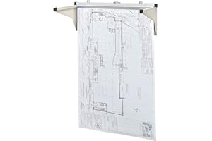 ADIR CORP. Adir Blueprint Wall Rack - Blueprint Plans Organizer and Construction Plan Holder - Poster Display and Map Rack for Office and Home (Without Blueprint Clamps)