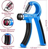 FitBeast Grip Strengthener 5 Pack Adjustable Resistance Forearm Hand Grips view 2