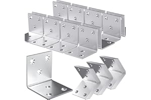 REDOVANT 20Pcs Stainless Steel Angle Bracket, 1.6"x1.6"x1.6" Heavy Duty L Brackets for Wood, 40MM 1.6In Wide Corner Brackets Metal Corner Brace 90Degree L Shape Bracket for Wooden Frame Bed Furniture Bookshelf