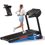 LIJIUJIA Treadmill for Home,Treadmills with 0%-15% Auto Incline,3HP Bushless,300 LBS,LED Display,Pulse Monitor