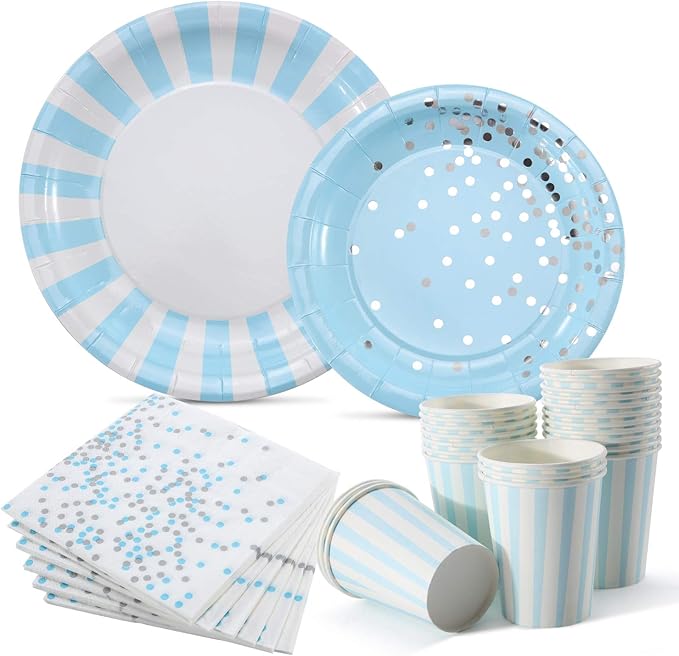 Plates and Napkins Set for Boys Birthday Baby Shower