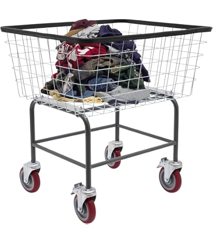R&B Wire® 200F Extra Large Heavy Duty Wire Laundry Cart | 4.5