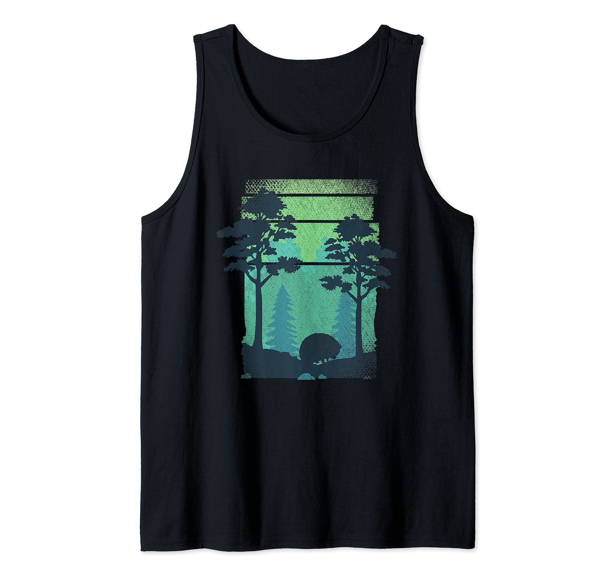 Trees Nature Wildlife Forest Animal Lover Hedgehog Tank Top