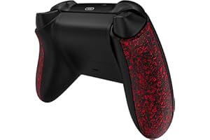 eXtremeRate Grip Cover for Xbox Series X & S, Textured Red Non-Slip Back Panels Accessories, Replacement Side Rails Shell for
