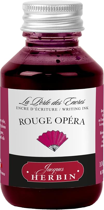 Jacques Herbin 17068T Rouge Opera 100ml Writing Ink Bottle
