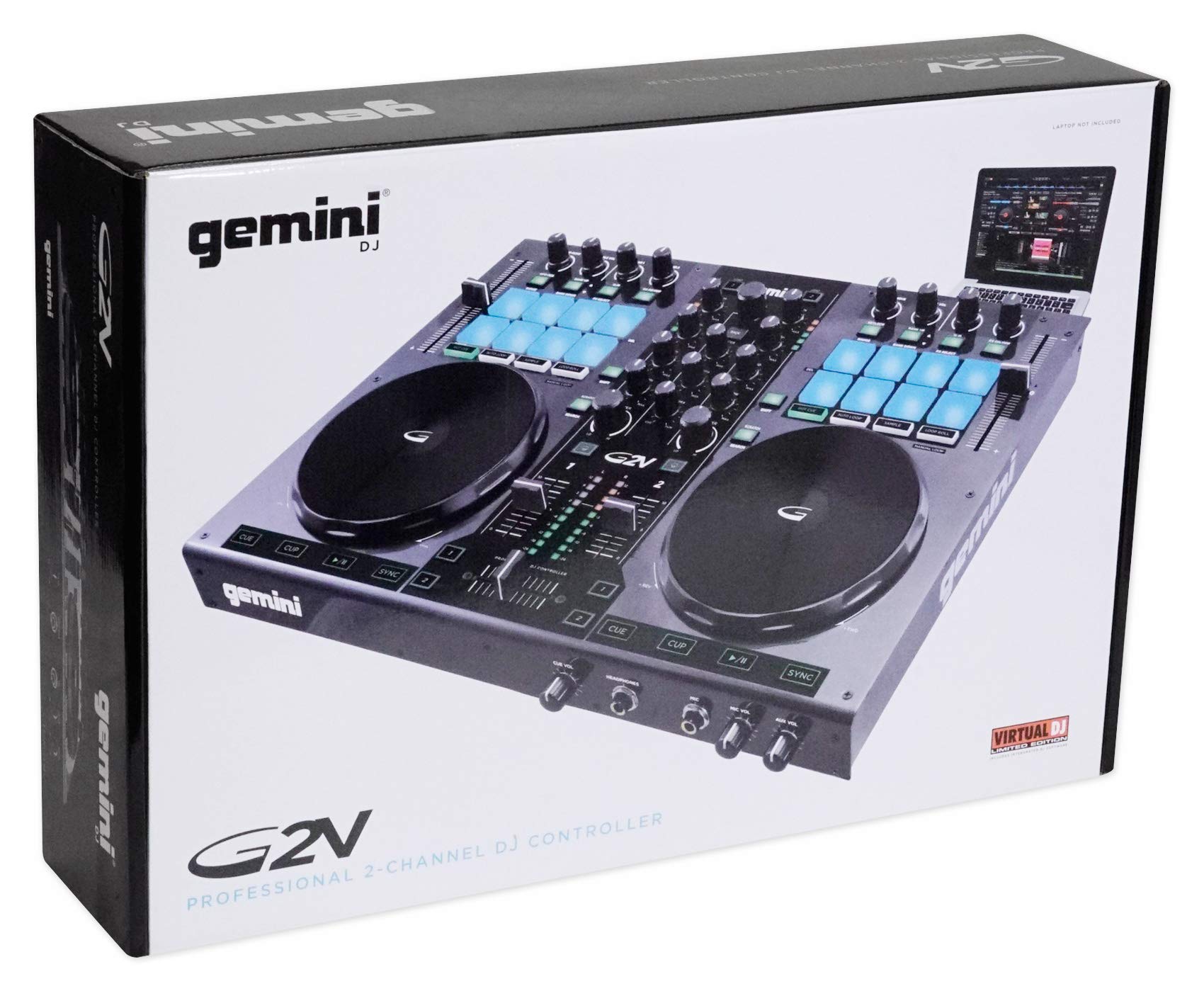 Gemini G2v 2 Channel Usb Midi Virtual Dj Controller W | Desertcart  Seychelles, image size:1700x1399