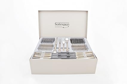 SOLINGEN-CUBERTERIA 116 PZAS.ACERO INOXIDABLE FILO DORADO PERLAS