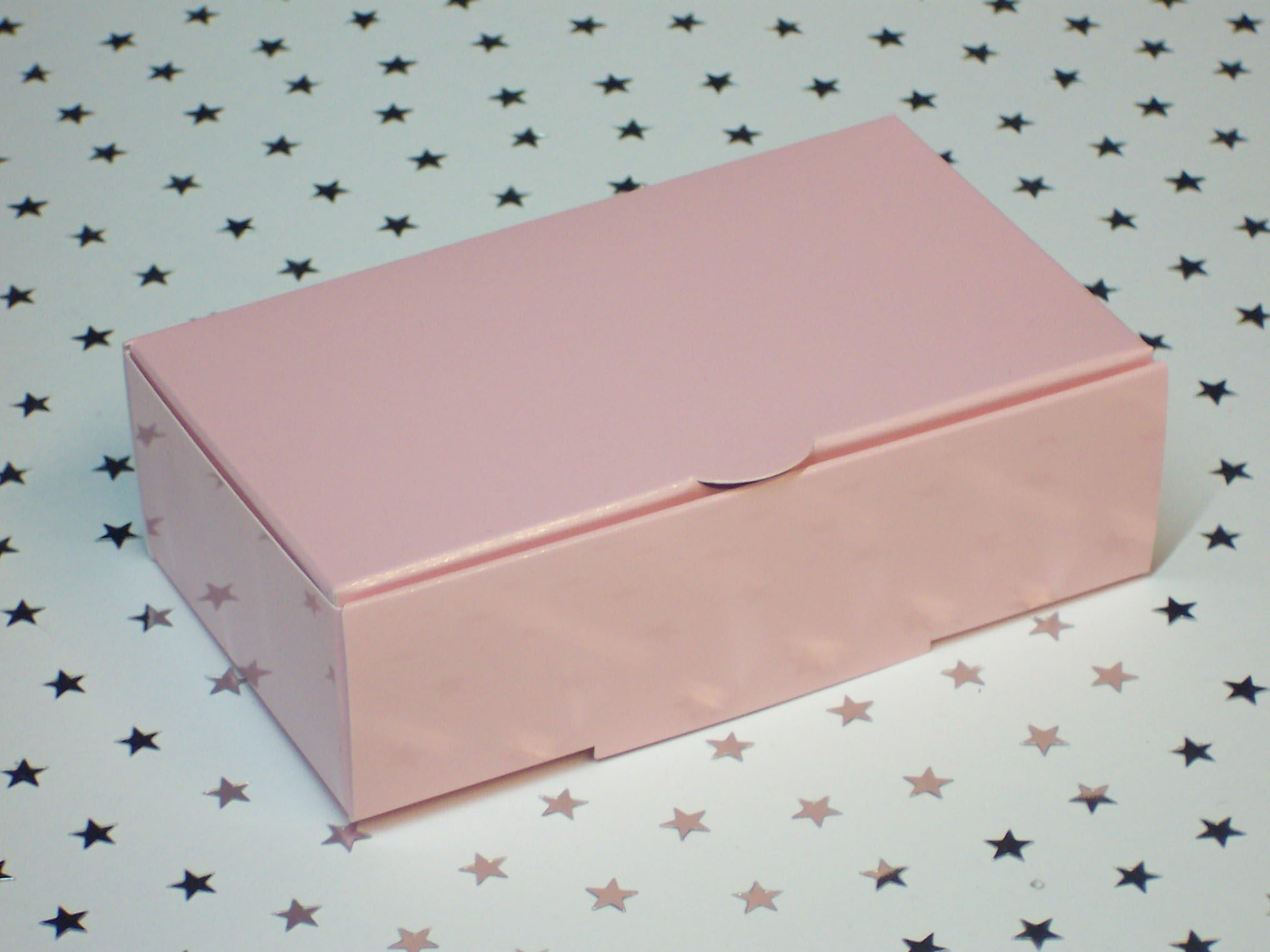 25 Pale PINK cake favour boxes 100x60x30mm
