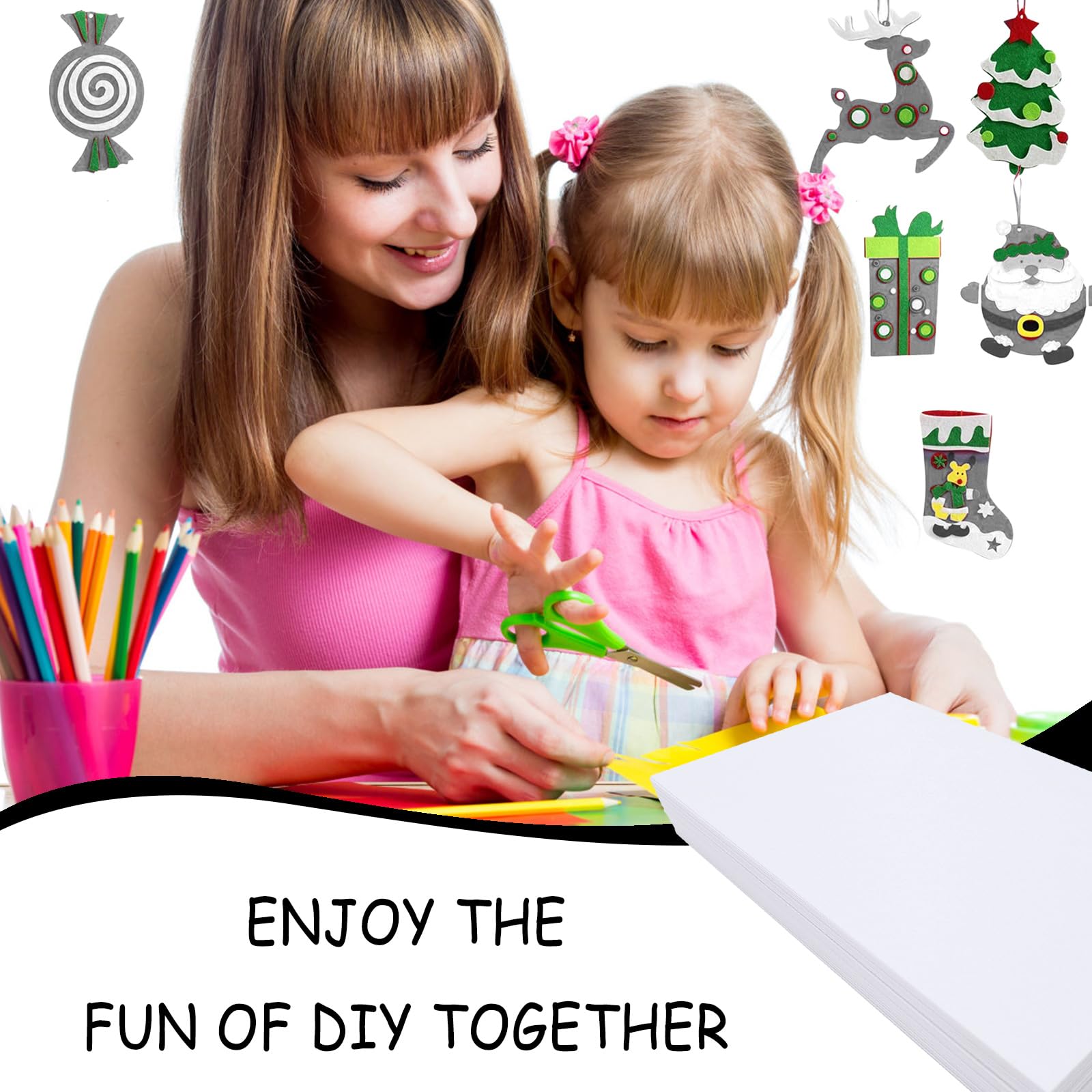 Jtnohx Stiff Felt Sheets, 32 Pcs Felt Fabric, 7