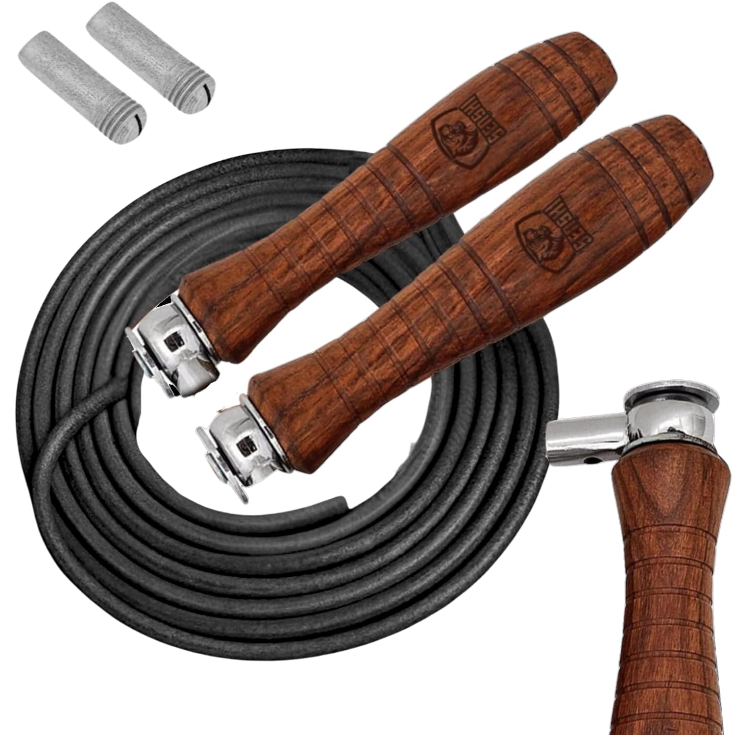 Senshi Japan Leather Skipping Rope - Ergonomic Design,Superior Durability, Enhanced Workout Intensity, Adjustable Length