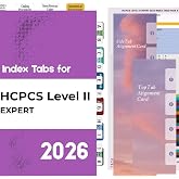 Index Tabs for HCPCS Level II Expert 2026 Codebook - Easy Navigation for Medical Coding Books (for AAPC Version)