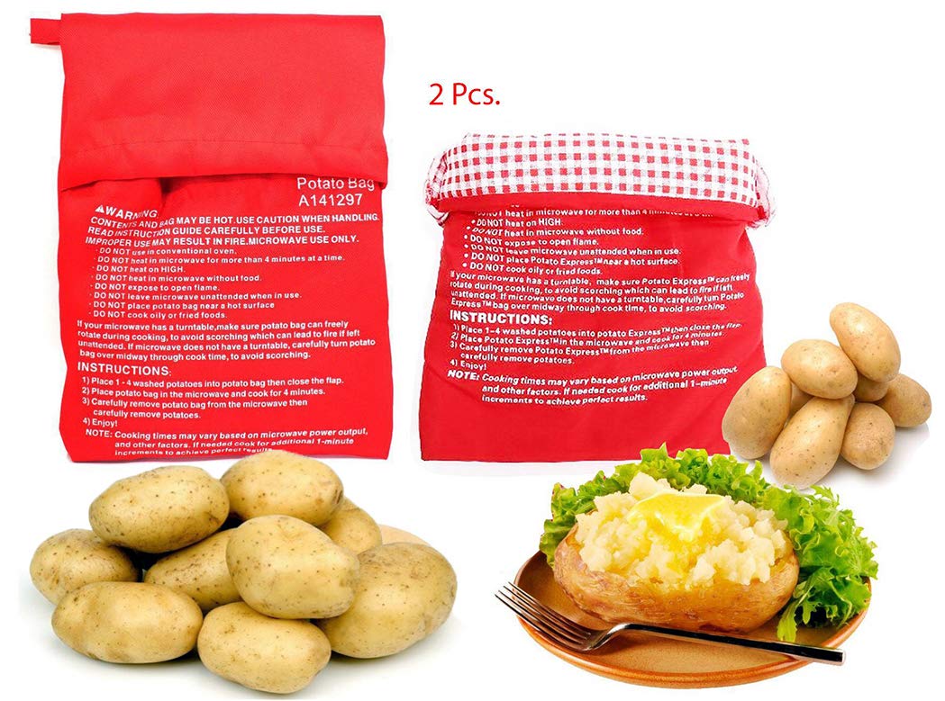 Microwave Potato Bag/Reusable Microwave Potato Bag/Potato Bag Cooker/Potato Pouch Cooker/Potato Bag Baker (4pcs)