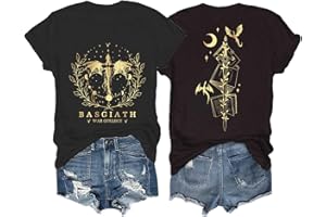 SLENDSHAPER Fourth Wing Shirt Women Dragon Rider Tshirt Basgiath War College Graphic Tee Bookish Book Lover Top