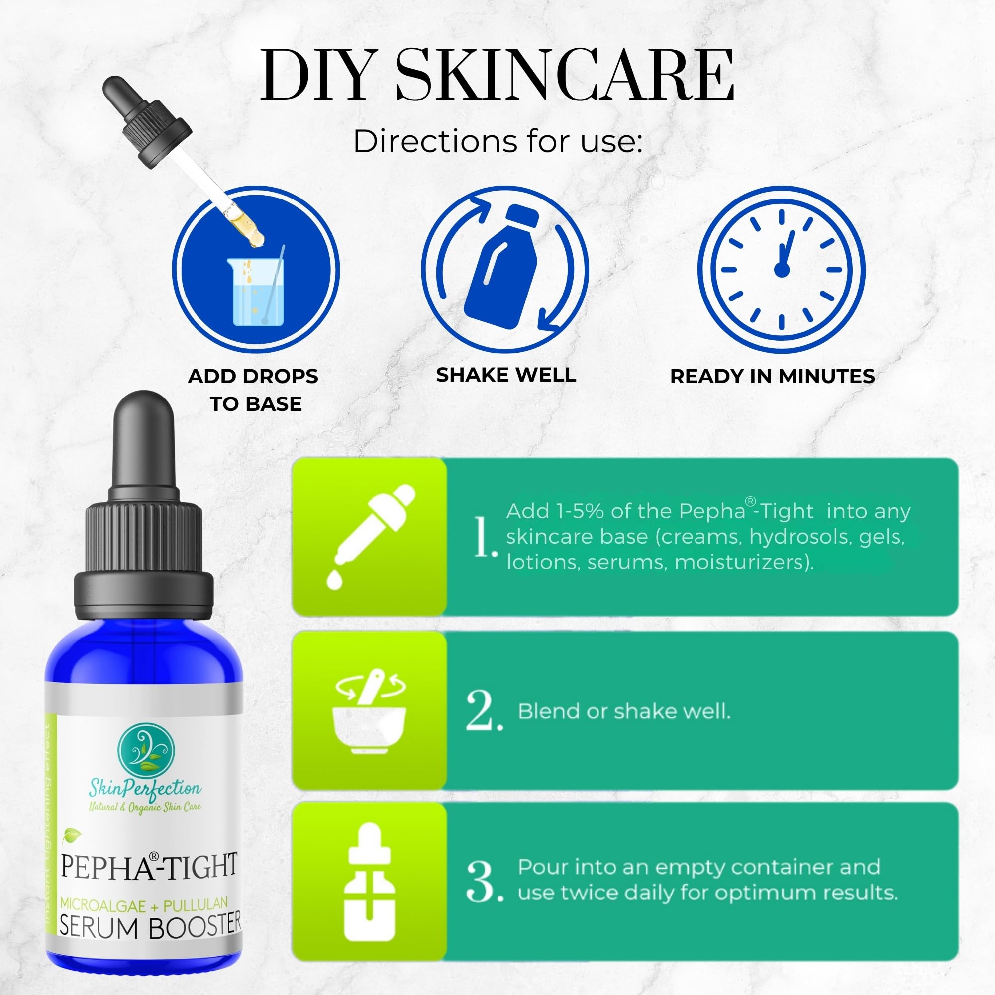 Skin Perfection Pepha Tight Marine Collagen Serum Booster for Anti-aging Skin Firming Algae Make Your Own Diy Anti-aging Skincare Cosmetics and Beauty Products