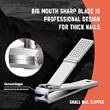 BEZOX Nail Clipper Set 2 Pcs Wide Jaw Premium Stainless Steel view 3