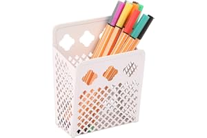 ZEYCE Magnetic Pencil Holder - Magnetic Locker Organizer, 1 Pack Pen Holder Locker Accessories for School and Office (1 Basket White)