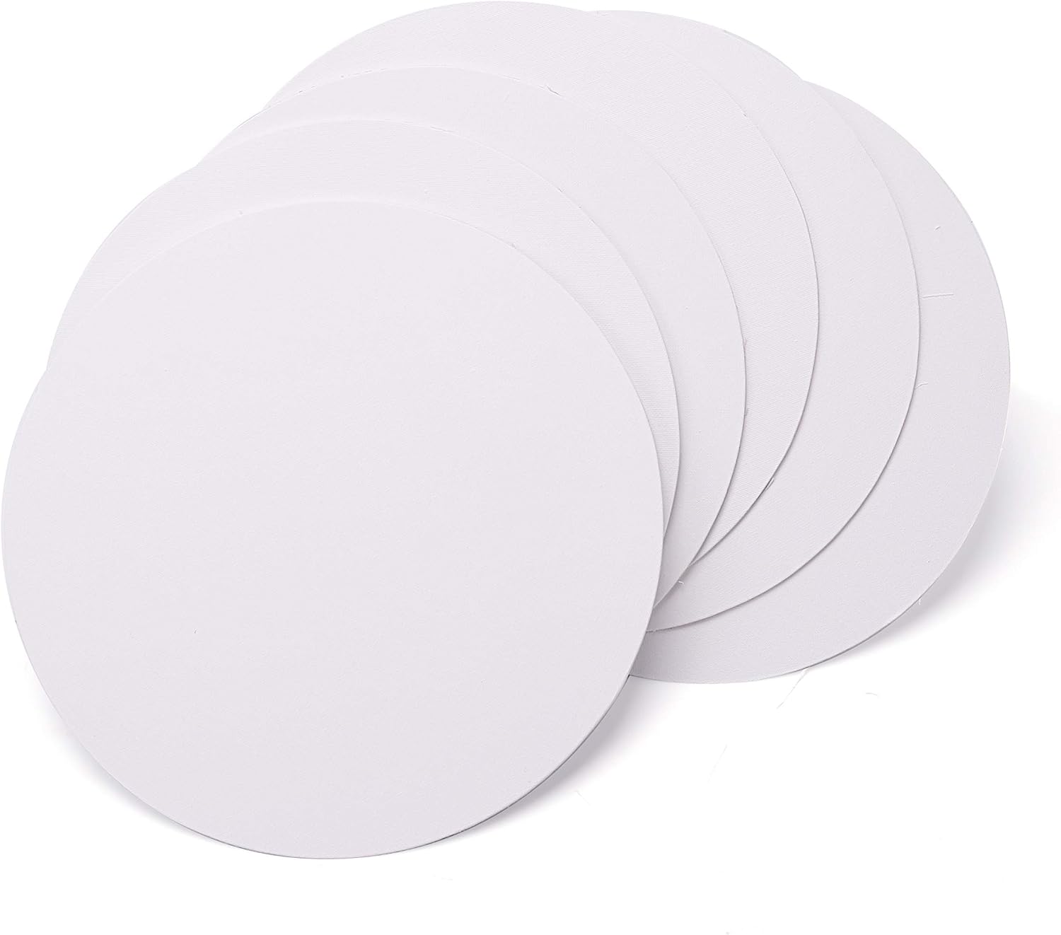 Exerz 30cm Round Canvas Panels 6pcs/ 3mm 280gsm 100% Cotton/Diameter 30cm Blank Artist Canvas Board/Triple Primed/Acid Free/Medium Grain - Image 5