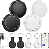 Air Tracker Tags 4 Pack, Bluetooth Smart Tag for Item Finder, Compatible with iOS Find My, Replaceable Battery & Long Battery Life, Item Locator for Keys, Luggage, Bags, Wallet with Key Chain