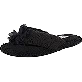 Jessica Simpson womens Fluffy Plush Slide-on Sandal House Slippers With Memory Foam