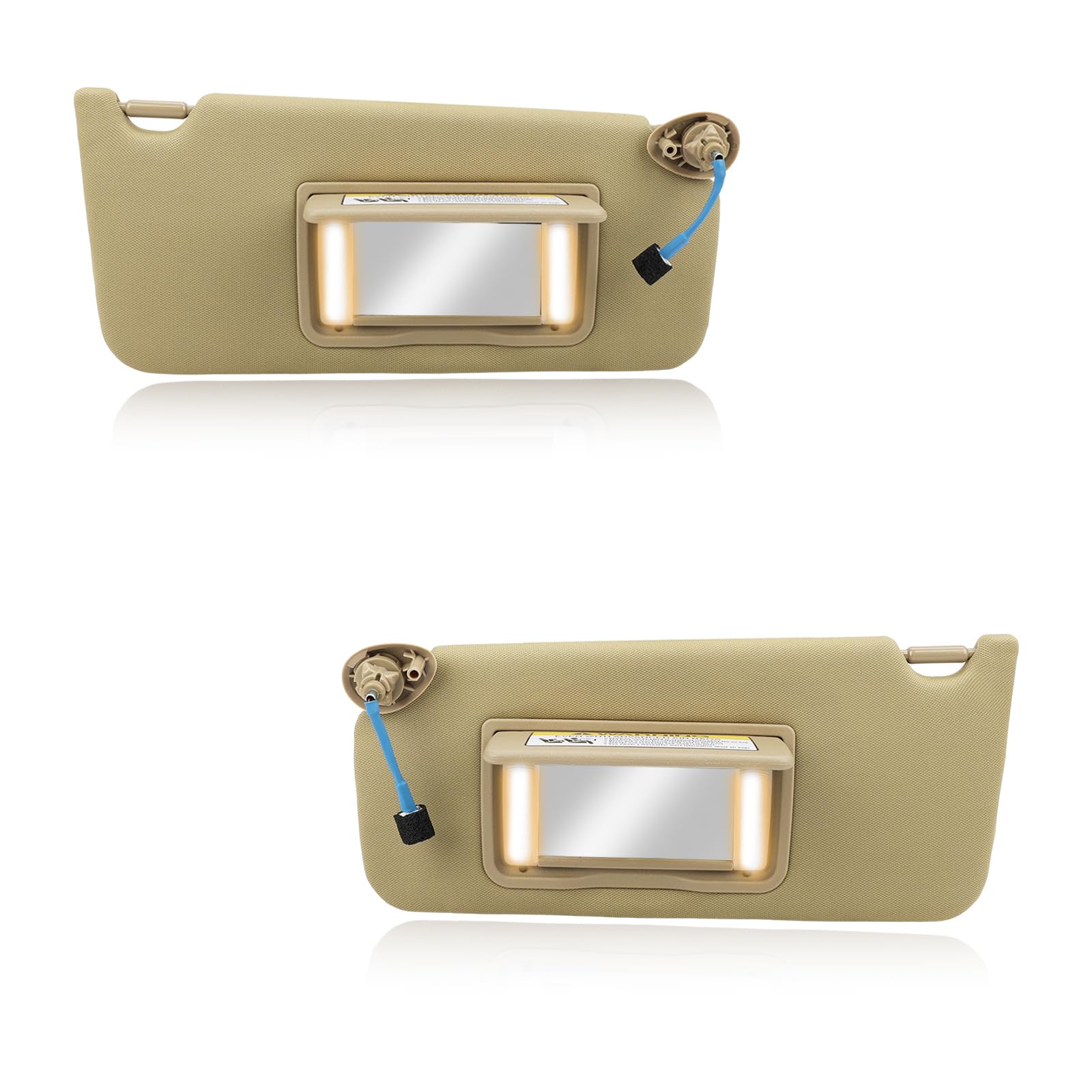Photo 1 of zayody Left Driver & Right Passenger Side Sun Visor Compatible with Honda Accord 2008-2017 Replacement for 83280-TA5-A71ZA 83280-TA5-A51ZA (Beige)