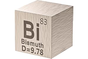 GALLANT METALS Bismuth Cube - Metal Element Cubes - Laser Engraved Density Cube Set for a Periodic Table of Elements Collection - (Bismuth, 1 inch)