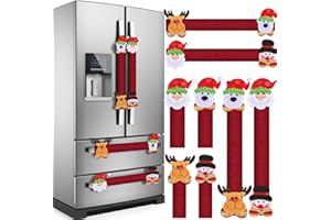 KATUMO Christmas Refrigerator Handle Covers, 8PCS Kitchen Appliance Handle Protectors - Adorable Snowman Design, Fridge & Microwave Oven & Dishwasher Safe