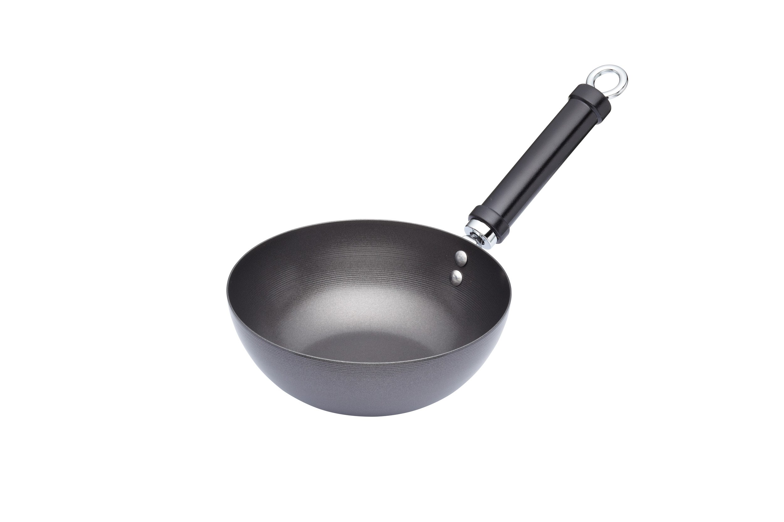 KitchenCraft World of Flavours Induction Safe Small Wok, Non Stick Carbon Steel, 2 cm