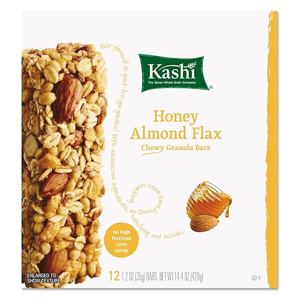 KELLOGGS 37949 KASHI TLC CHEWY GRANOLA BARS, HONEY ALMOND FLAX, 35 G, 12/BOX