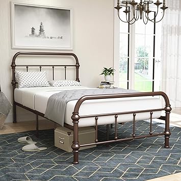 Amazon Com Lagrima Metal Twin Size Bed Frame Platform Bed With