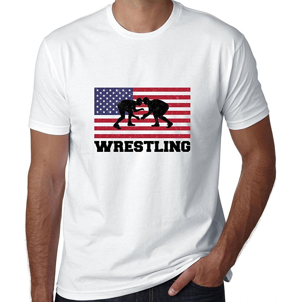 Starwshton Usa Olympic - Wrestling - Flag - Silhouette T-shirt